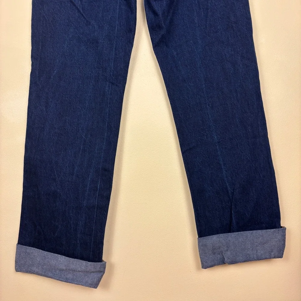 FRAME Le Jane Contrast Patchwork Jeans Indigo Women Size 26 Denim High Rise - Picture 15 of 16